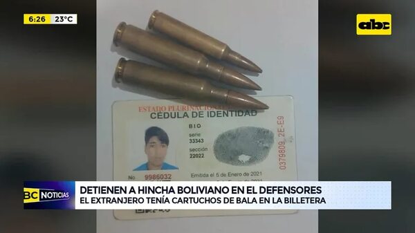 Video: detienen a hincha boliviano en el Defensores - ABC Noticias - ABC Color