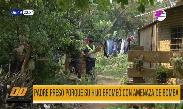 Padre preso luego de que su hijo ''bromeó'' con amenaza de bomba | Telefuturo