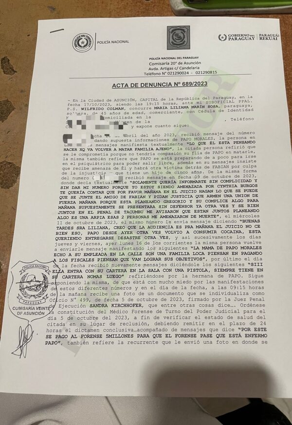 Familia Marín denuncia mensajes que advierten que Papo Morales “podría matar nuevamente”