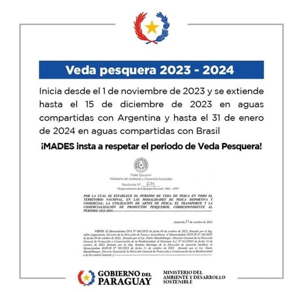 Anuncian veda pesquera desde el 1 de noviembre