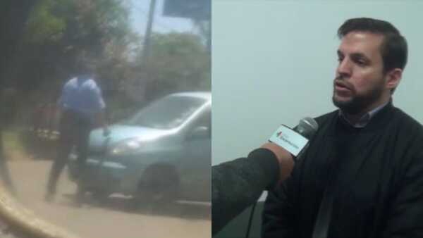 Denuncian ante el Ministerio Público a joven conductor que casi arrolla al director de la Policía Municipal de Encarnación