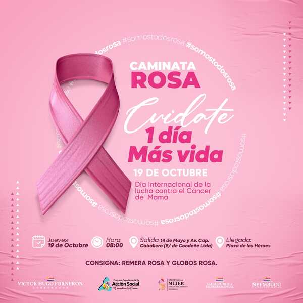 Realizarán caminata por octubre rosa en Pilar | RADIO NACIONAL