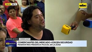Video: comerciantes del mercado 4 exigen seguridad  - ABC Noticias - ABC Color