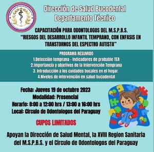 Ministerio de Salud promueve la capacitación en odontología para el diagnóstico temprano del autismo