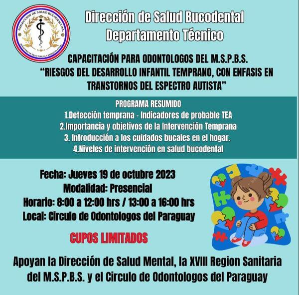 Ministerio de Salud promueve la capacitación en odontología para el diagnóstico temprano del autismo