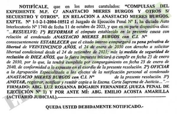 Condenado por secuestro y asesinato de Cecillia compurgará los 35 años de cárcel