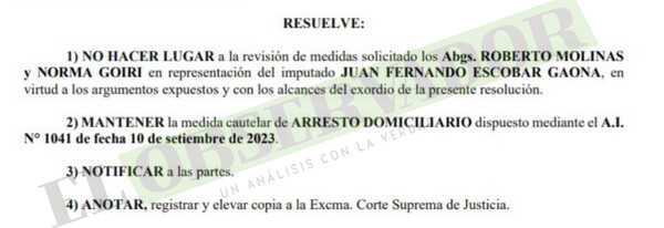 Falta de hechos nuevos mantienen a presunto extorsionador en arresto domiciliario