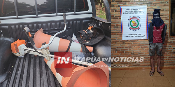 APREHENDIERON A PRESUNTO LADRÓN EN SAN PEDRO DEL PNÁ. - Itapúa Noticias