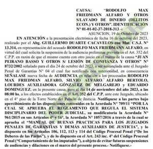 Fijan para noviembre nuevo intento de preliminar para Rodolfo Friedmann