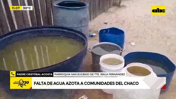 Video: falta de agua azota a comunidades del Chaco - ABC Noticias - ABC Color