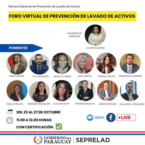 Seprelad invita a foro virtual, en el marco de la semana de la prevención del lavado de activos - MarketData