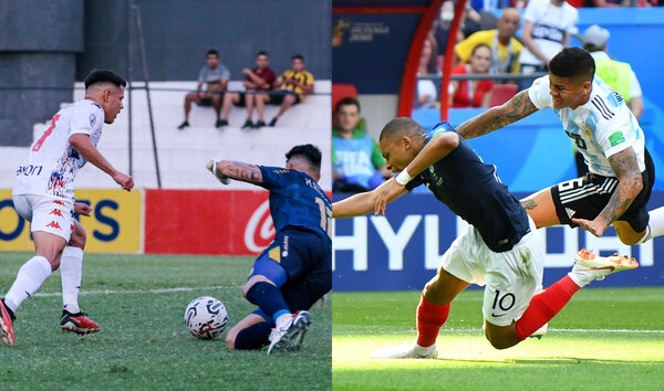 Versus / ¡Impresionante corrida! En su gol a Guaraní, Martínez casi igualó la marca de Mbappé