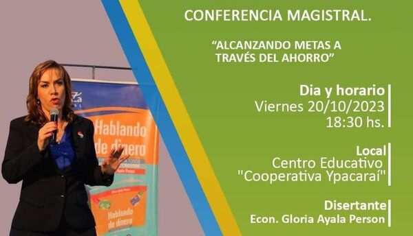 Ypacaraí celebra su aniversario y el mes del ahorro con una conferencia magistral
