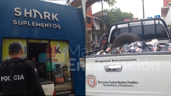 Encarnación: Decomisan suplementos deportivos ingresados supuestamente de contrabando