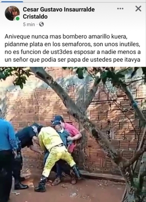 Hasta bomberos participaron de violento desalojo de don Ramón Chavez de 73 años
