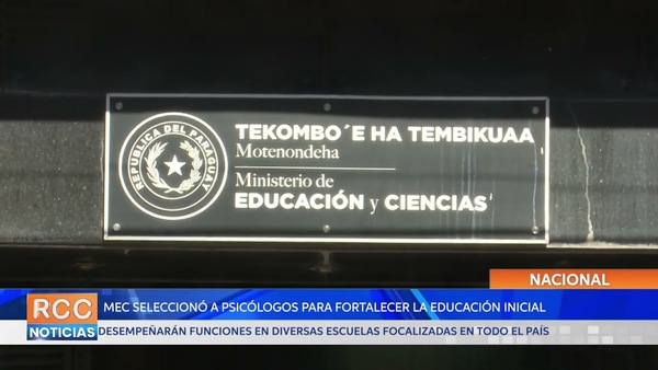 MEC seleccionó a psicólogos para fortalecer la educación inicial en varias escuelas del país