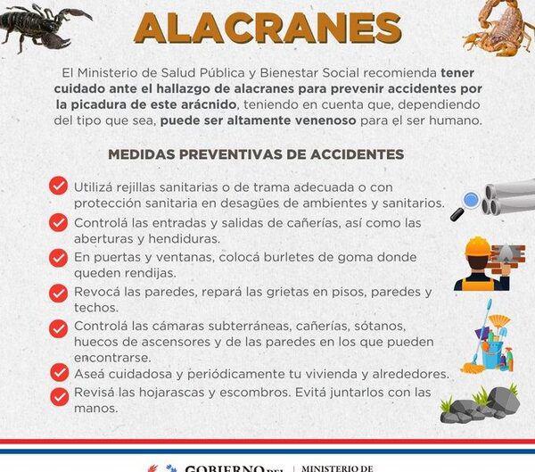 Arribó al país nuevo lote de antídotos contra picadura de escorpiones