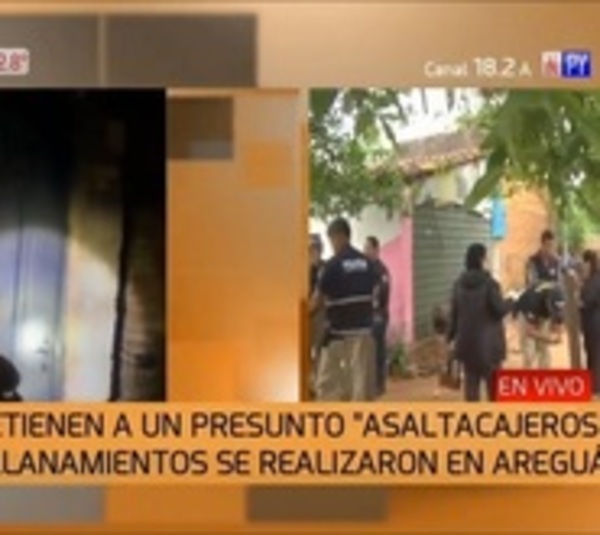Detienen a presunto asaltacajeros en Areguá - Paraguay.com
