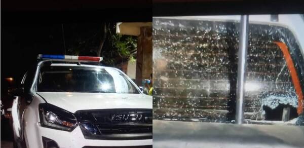Turba recibió a piedrazos a patrullera en el Bañado Sur