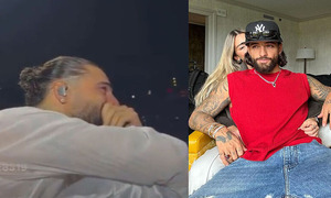 Maluma anuncia que será padre de una niña y sorprende con un video en un concierto en EEUU