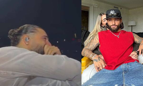 Maluma anuncia que será padre de una niña y sorprende con un video en un concierto en EEUU