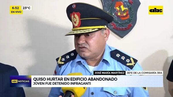 Video: joven quiso hurtar en edificio abandonado - ABC Noticias - ABC Color