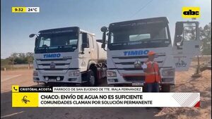 Chaco: envío de agua no es suficiente  - ABC Noticias - ABC Color