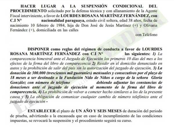 Otorgan suspensión condicional a acusada de falsear elecciones