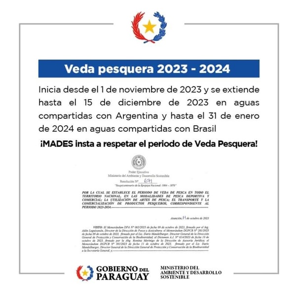 Anuncian periodo de veda desde el 1 de noviembre, con controles y sanciones estrictas - ADN Digital
