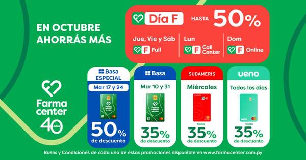 La Nación / Farmacenter con grandes beneficios en octubre