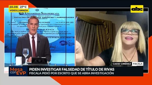 Video: piden investigar supuesta falsedad del título de Hernán Rivas - Mesa de Periodistas - ABC Color
