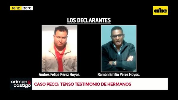 Caso Pecci: tenso testimonio de los hermanos Pérez Hoyos - Factor Clave - ABC Color