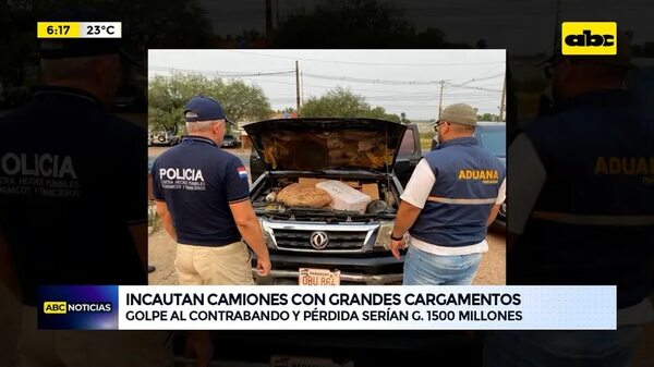 Video: Incautan camiones con grandes cargamentos - ABC Noticias - ABC Color