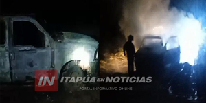 CAMIONETA SE INCENDIÓ POR COMPLETO EN EL B° SANTA RITA DE ENCARNACIÓN - Itapúa Noticias