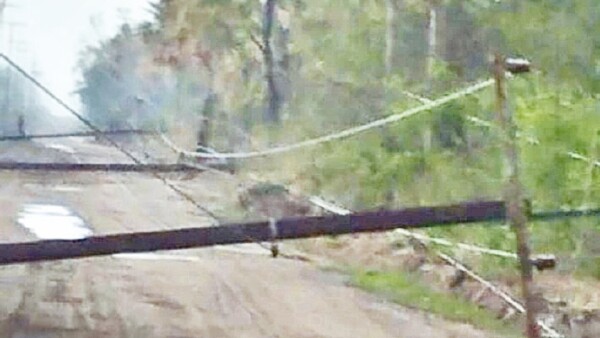 Tormenta derriba postes de ANDE y agrava falta de energía eléctrica