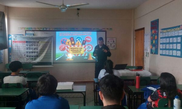 Siguen charlas y talleres de educación vial en colegios de Frano