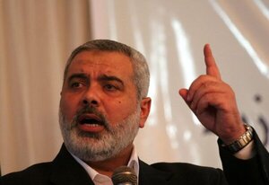 El jefe de Hamás conversa con el ministro de Asuntos Exteriores de Irán