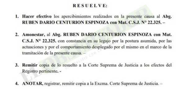 Amonestan a abogado por dejar en indefensión a acusado en rosca liderada por Ana Girala