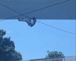 Video: detenido tras acrobacia para robar cables en Villa Elisa - Policiales - ABC Color