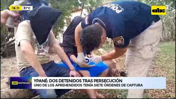 Ypané: dos detenidos tras persecución - ABC Noticias - ABC Color