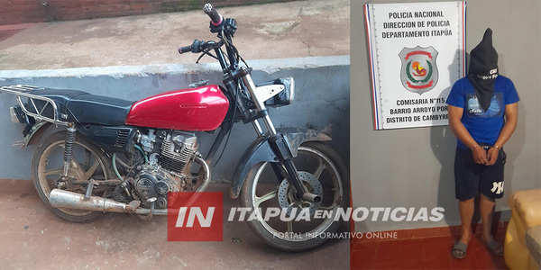 ASALTANTE SE QUEDÓ SIN SU MOTO EN PLENA FUGA Y TERMINÓ SIENDO ATRAPADO - Itapúa Noticias