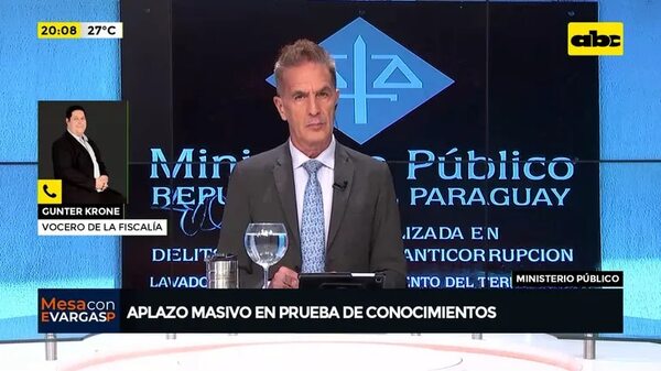 Video: Aplazo masivo de aspirantes para asistente fiscal en prueba de conocimientos - Mesa de Periodistas - ABC Color