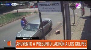 Ahuyentó a presunto delincuente a golpes | Telefuturo