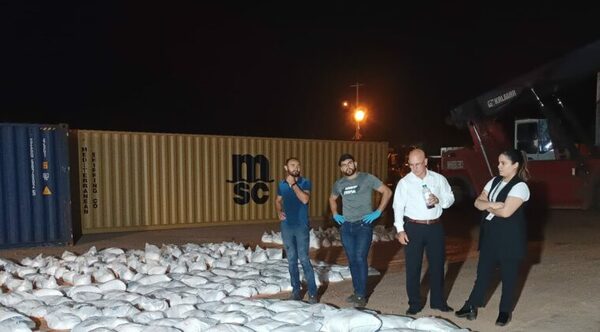 Pesaje finalizó con 3.300 kilos de cocaína en paquetes de arroz