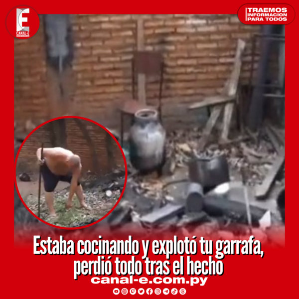 Estaba cocinando y explotó tu garrafa, perdió todo tras el hecho