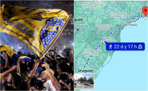 Versus / Hincha de Boca Juniors que viaja a pie para ver la final en el Maracaná pide ayuda para llegar