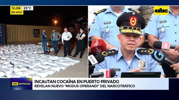 Video: incautan toneladas de cocaína granulada en puerto privado - ABC Noticias - ABC Color