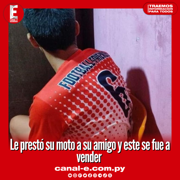 Le prestó su moto a su amigo y este se fue a vender
