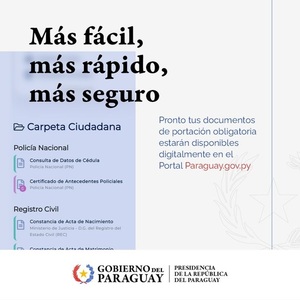Resaltan que Mitic proyecta digitalización de la cédula de identidad, conducir y verde vehicular