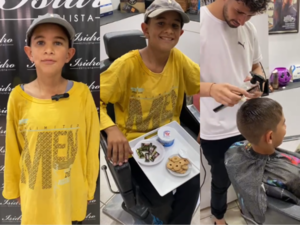 (VIDEO). ¡Ambeña! Niño se transforma de humilde vendedor de dulces a todo un modelo infantil